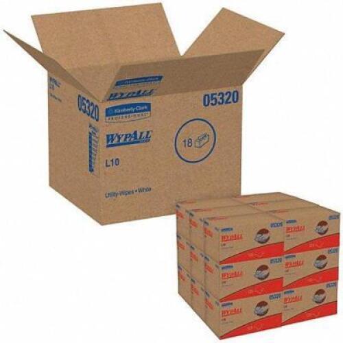 DESCRIPTION: (1) CASE OF (18) BOXES OF (125) SHEETS OF DRY WIPE BRAND/MODEL: WYPALL #2VHV2 RETAIL$: $218.02 SIZE: 9X10 QTY: 1