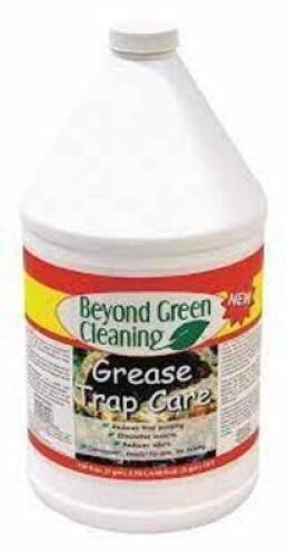DESCRIPTION: (1) GREASE TRAP CARE AND DRAIN MAININTER BRAND/MODEL: BEYOND GREEN SIZE: 1 GALLON RETAIL$: $45.00 EA QTY: 1
