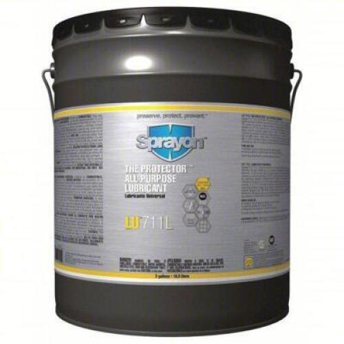 DESCRIPTION: (1) GENERAL PURPOSE LUBRICANT BRAND/MODEL: SPRAYON LU711L SIZE: 5 GALLON RETAIL$: $308.96 EA QTY: 1