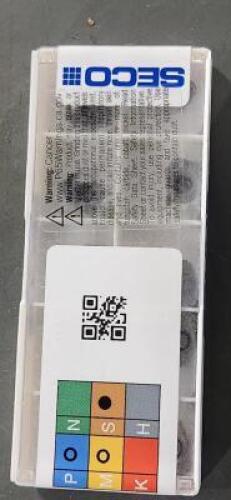 DESCRIPTION: (40) XOEX10T32R-M06CARBIDE MILLING INSERT BRAND/MODEL: SECO XOEX10T324R-M06 RETAIL$: $25.80 PER INSERT QTY: 40
