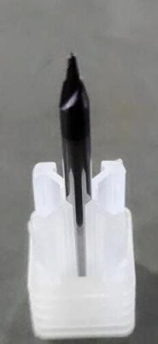 DESCRIPTION: (6) SOLID CARBIDE SQ END MILLS BRAND/MODEL: ROBB JACK SS-2-040-A SIZE: 0.04" DIA 0.06" LOC RETAIL$: $18.88 QTY: 6
