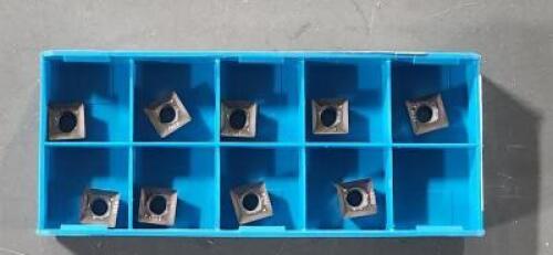 DESCRIPTION: (9) SDCT CARRBIDE MILLING INSERTS BRAND/MODEL: INGERSOLL SDCT080305FN-P RETAIL$: 17.11 PER INSERT QTY: 9