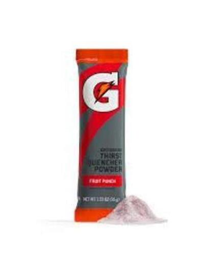 DESCRIPTION: (2) CASES OF (12) PACKS OF (10) ZERO SUGAR SPORTS DRINK POWDER BRAND/MODEL: GATORADE ZERO #61KG10 INFORMATION: FRUIT PUNCH SIZE: 20 OZ PA