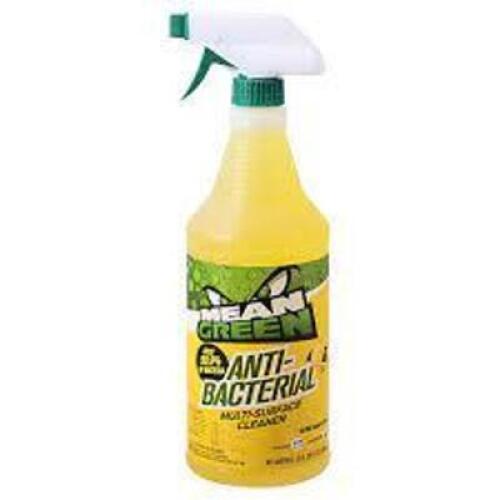 DESCRIPTION: (4) ANTIBACTERIAL MULTI SURFACE CLEANER BRAND/MODEL: MEAN GREEN #56JF18 SIZE: 32 OZ RETAIL$: $5.00 EA QTY: 4