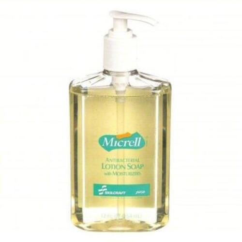 DESCRIPTION: (12) ANTIBACTERIAL LOTION SOAP WITH MOISTURIZERSBRAND/MODEL: SKILCRAFT MICRELLSIZE: 12 FL OZRETAIL$: $12.00 EAQTY: 12