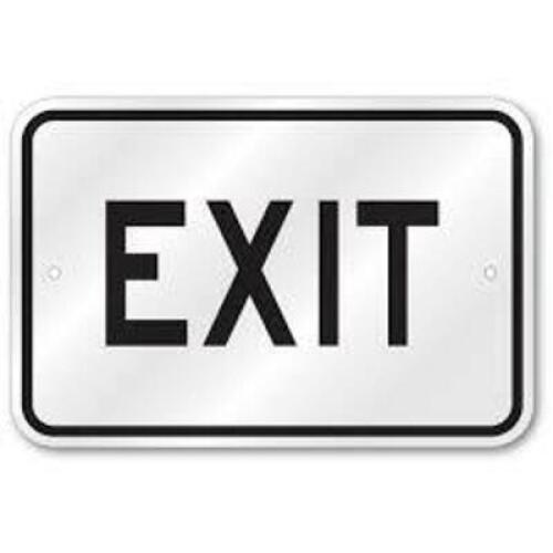 DESCRIPTION: ( 1) ALUMINUM EXIT SIGN WHITE QTY: 1