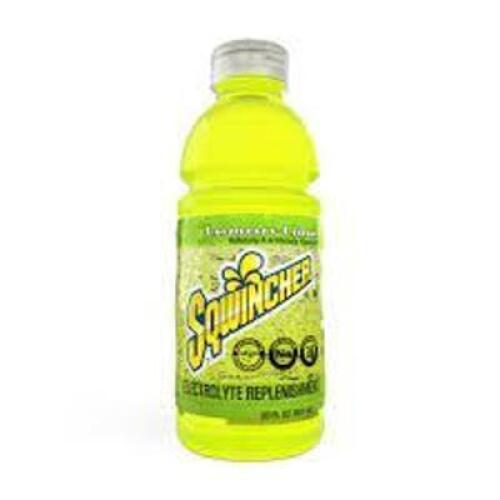 DESCRIPTION: (1) CASE OF SPORTS DRINK BRAND/MODEL: SQWINCHER #6KHX7 INFORMATION: LEMON LIME SIZE: 20 OZ RETAIL$: $58.63 EA QTY: 1