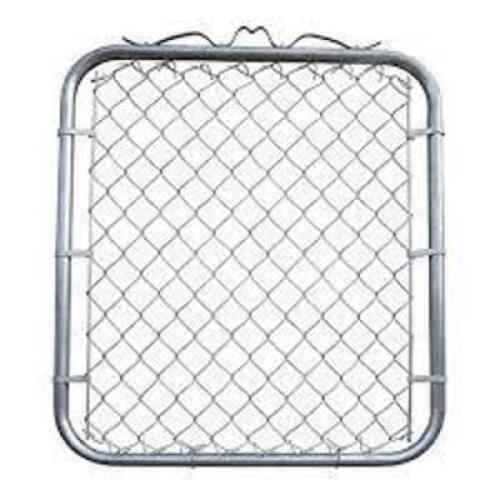 DESCRIPTION: (1) CHAIN LINK GARDEN WALKING FENCE GATE BRAND/MODEL: MTB INFORMATION: GALVANIZED SIZE: 48" X 36" , MUST COME INSPECT FOR ACCURACY RETAIL