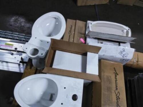 DESCRIPTION: (1) PALLET OF MISC TOILET AND PARTS BRAND/MODEL: AMERICAN STANDARD INFORMATION: MOSTLY WHITE QTY: 1