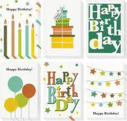 DESCRIPTION: (2) PACKS OF (48) GREETING CARDS BRAND/MODEL: #LJ-CHGYI-051618-03-1 INFORMATION: HAPPY BIRTHDAY SIZE: MULTI DESIGNS AND ENVELOPES RETAIL$
