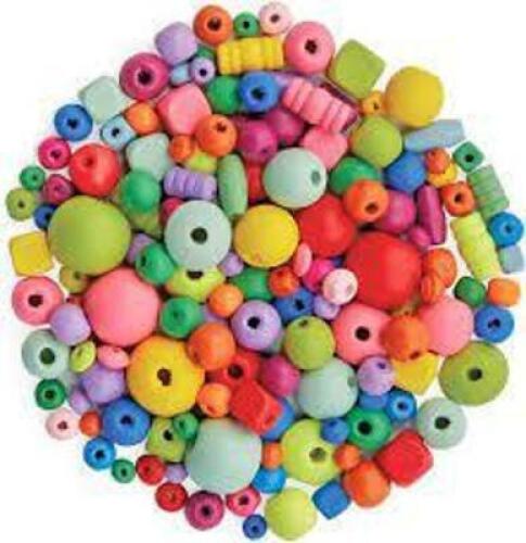 DESCRIPTION: (4) ARTS AND CRAFTS BEADS BRAND/MODEL: BRIGHT CREATIONS INFORMATION: MULTIPLE SIZES, WOODEN BEADS RETAIL$: $19.99 EA QTY: 4