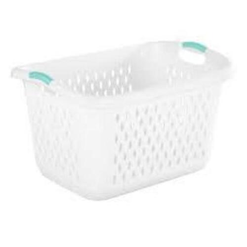DESCRIPTION:&nbsp;(1) LAUNDRY BASKETBRAND/MODEL: STERILITE #1203INFORMATION: WHTIESIZE: 2.7 BURETAIL$: $11.98 EAQTY: 1