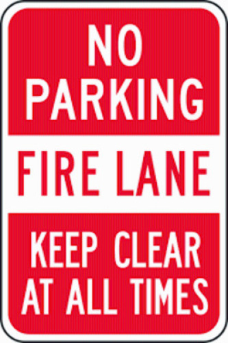 DESCRIPTION: (1) NO PARKING FIRE LANE SIGN BRAND/MODEL: ACCUFORM SIZE: ALUMINUM RETAIL$: $56.78 EA QTY: 1
