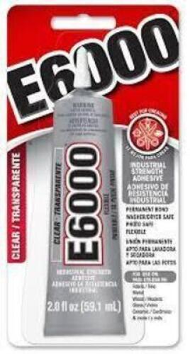 DESCRIPTION: (1) INDUSTRIAL STRENGTH ADHESIVE BRAND/MODEL: E6000 INFORMATION: WHITE SIZE: 2 OZ RETAIL$: $8.72 EA QTY: 1
