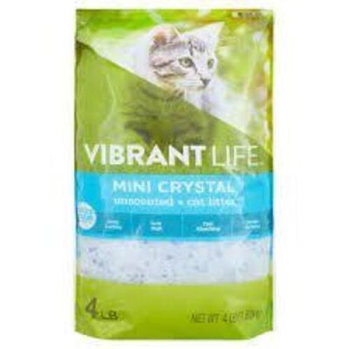 DESCRIPTION: (1) MINI CRYSTAL UNSCENTED CAT LITER BRAND/MODEL: VIBRANT LIFE SIZE: 4 LB RETAIL$: $12.87 EA QTY: 1