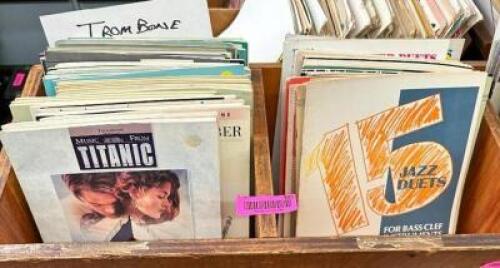 (50)- ASSORTED TROMBONE MUSIC BOOKS