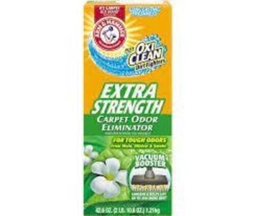 DESCRIPTION: (3) CARPET ODOR ELIMINATORS BRAND/MODEL: ARM AND HAMMER #20L017 SIZE: 30 OZ QTY: 3