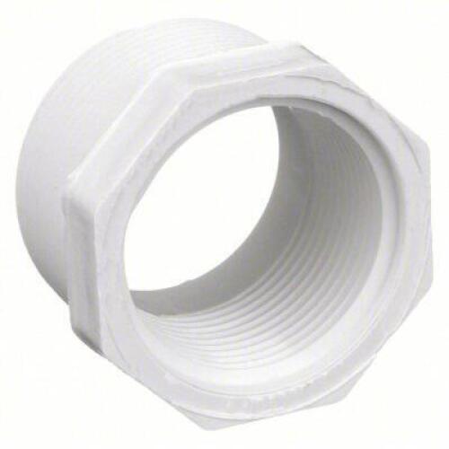 DESCRIPTION: (10) REDUCING BUSHING BRAND/MODEL: PRODUCT NUMBER #22FK53 INFORMATION: WHITE SIZE: 2 IN X 1 1/2 IN FITTING PIPE SIZE, SCHEDULE 40, MALE N