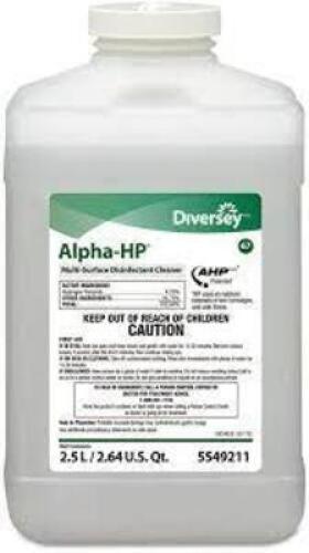 DESCRIPTION: (2) MULTI-SURFACE CLEANER BRAND/MODEL: DIVERSEY ALPHA-HP #20J837 INFORMATION: CITRUS SCENT SIZE: 2.5 L RETAIL$: $87.00 EA QTY: 2