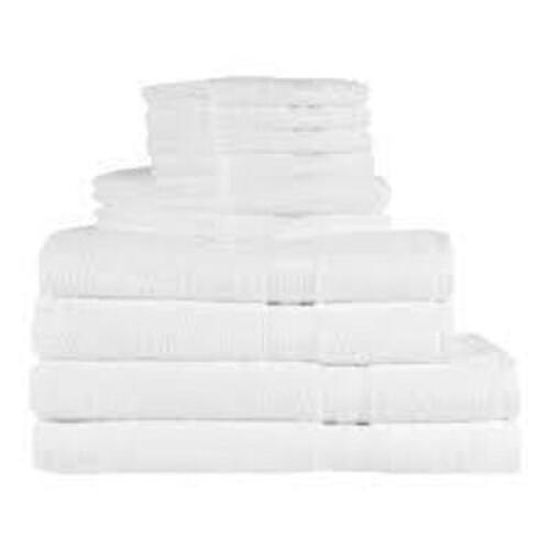 DESCRIPTION: (1) TOWEL SET BRAND/MODEL: MAINSTAYS INFORMATION: WHITE SIZE: 4 BATH 2 HAND 4 WASHCLOTH RETAIL$: $13.97 EA QTY: 1