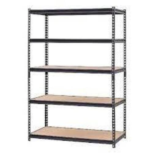 DESCRIPTION: (1) HEAVY DUTY STEEL SHELVING BRAND/MODEL: EDSAL MUSCLE RACK #UR245P INFORMATION: BLACK SIZE: 48X24X72 RETAIL$: 65.98 EA QTY: 1