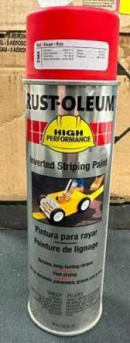 CASE OF RED INVERTED STRIPING PAINT