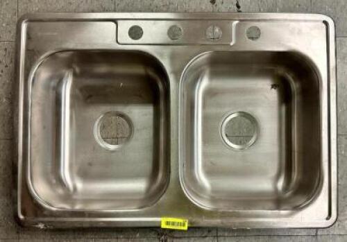 STAINLESS STEEL DOUBLE BOWL SINK