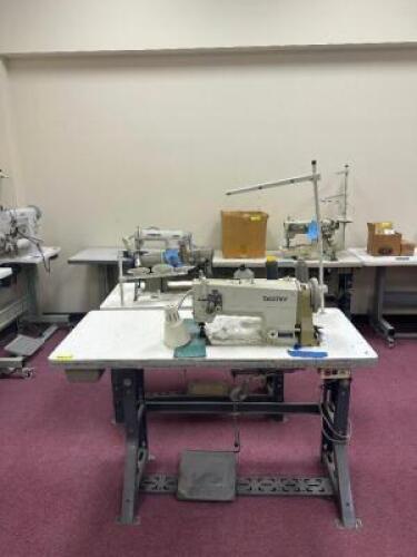 BROTHER TWIN NEEDLE WALKING FOOT SEWING MACHINE WITH TABLE