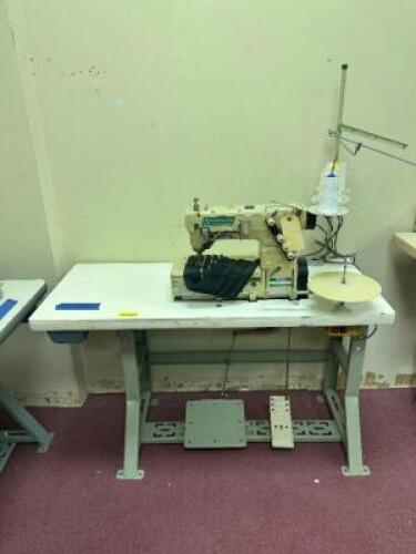YAMATO CYLINDER BED INTERLOCKING SEWING MACHINE WITH TABLE