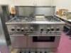 THERMADOR PROFESSIONAL 48" GAS DUAL FUEL RANGE WITH 6 BURNERS, GRIDDLE AND MATCHING STAINLESS STEEL HOOD - 4