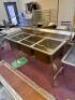59 INCH STAINLESS THREE WELL SINK WITH SPRAYER - 2