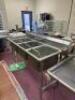 59 INCH STAINLESS THREE WELL SINK WITH SPRAYER - 4