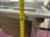 59 INCH STAINLESS THREE WELL SINK WITH SPRAYER - 9
