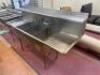 83 INCH STAINLESS THREE WELL SINK WITH DRAINBOARD - 2