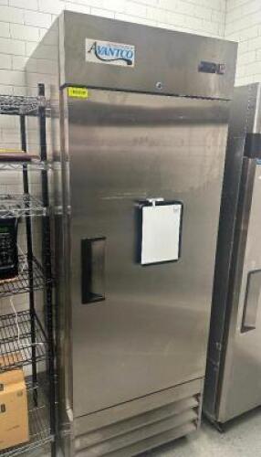 AVANTCO SINGLE DOOR REACH IN COOLER.