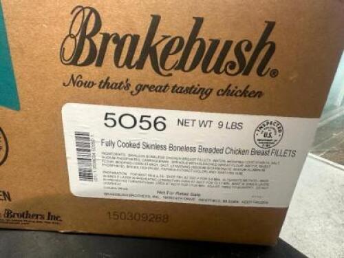 9 LB. CASE OF FULLY COOKED CHICKEN BREAST FILLETS.