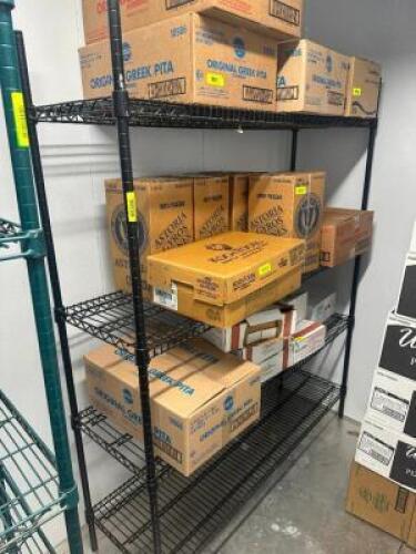 60" X 14" FOUR TIER BLACK WIRE SHELF.
