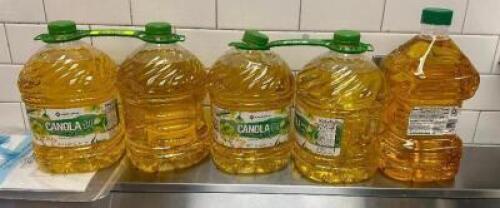 (5) FULL CONTAINERS OF CANOLA OIL