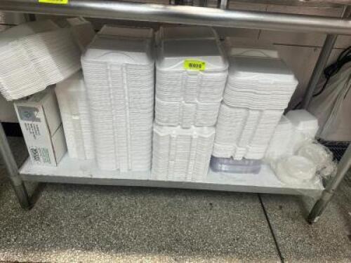 (1) LOT OF ASSORTED FOAM TO-GO CONTAINERS.