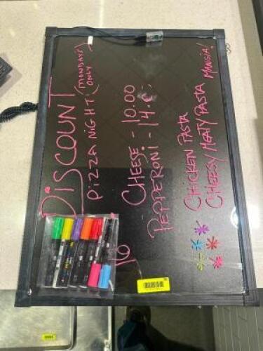 30" LIGHT UP RE-WRITABLE MENU BOARD.
