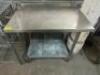 DESCRIPTION 36" X 24" STAINLESS TABLE ADDITIONAL INFORMATION W/ UNDER SHELF SIZE 36" X 24" LOCATION BAY 6 QTY 1