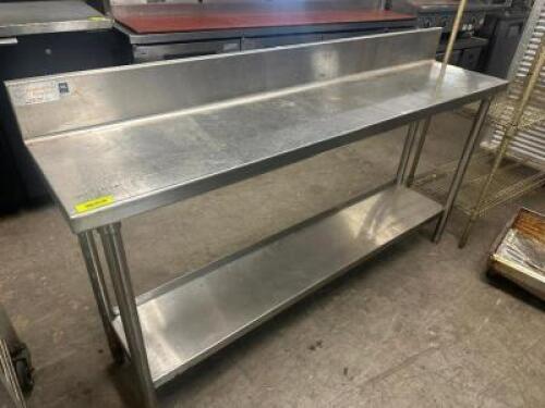 DESCRIPTION 60" X 12" STAINLESS TABLE ADDITIONAL INFORMATION W/ 6" BACK SPLASH SIZE 60" X 12" LOCATION BAY 6 QTY 1