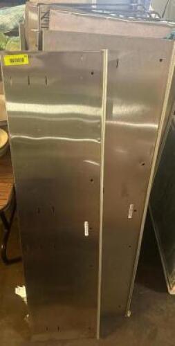 DESCRIPTION (3) 48" STAINLESS SHELVING INSERTS FOR GONDOLA SHELVING. SIZE 48' X 12" LOCATION BAY 6 THIS LOT IS: ONE MONEY QTY 1