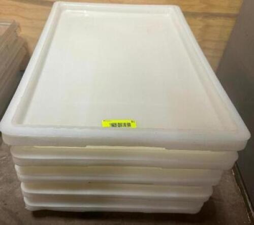 DESCRIPTION (5) PLASTIC DOUGH BOXES W/ LIDS. LOCATION BAY 6 THIS LOT IS: SOLD BY THE PIECE QTY 5