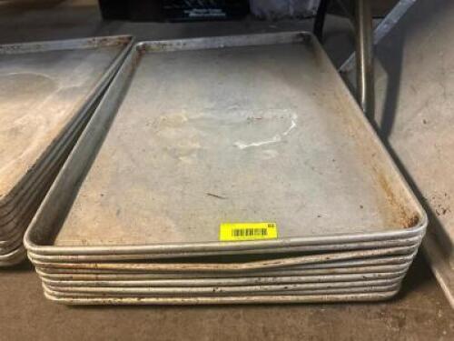 DESCRIPTION (10) FULL SIZE SHEET PANS LOCATION BAY 6 THIS LOT IS: SOLD BY THE PIECE QTY 10