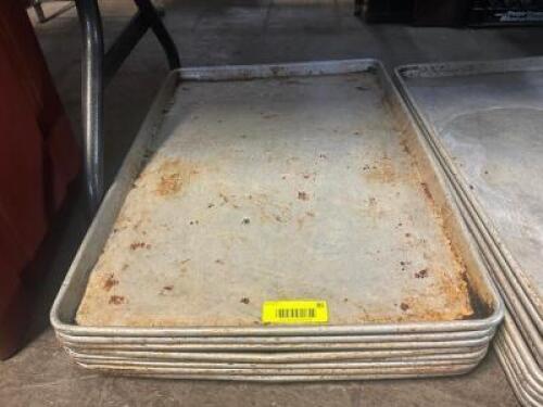 DESCRIPTION (10) FULL SIZE SHEET PANS LOCATION BAY 6 THIS LOT IS: SOLD BY THE PIECE QTY 10