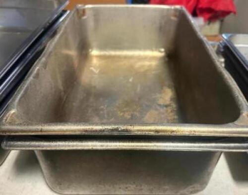 DESCRIPTION (2) FULL SIZE STAINLESS INSERTS ADDITIONAL INFORMATION 6" DEEP LOCATION BAY 6 THIS LOT IS: SOLD BY THE PIECE QTY 2