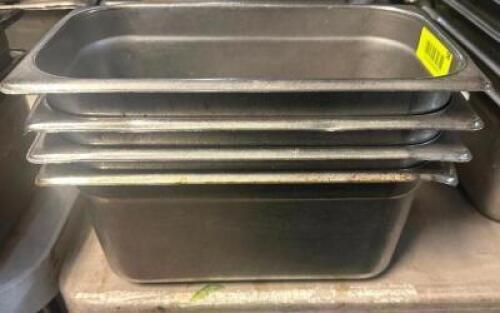 DESCRIPTION (4) 1/3 SIZE STAINLESS INSERTS ADDITIONAL INFORMATION 6" DEEP LOCATION BAY 6 THIS LOT IS: SOLD BY THE PIECE QTY 4