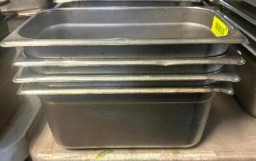 DESCRIPTION (4) 1/3 SIZE STAINLESS INSERTS ADDITIONAL INFORMATION 6" DEEP LOCATION BAY 6 THIS LOT IS: SOLD BY THE PIECE QTY 4
