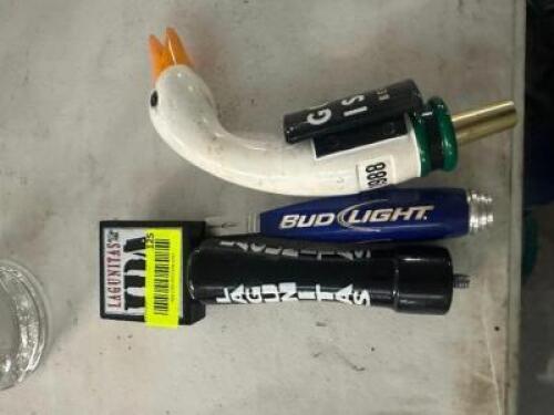 DESCRIPTION (3) ASSORTED TAP HANDLES LOCATION BAY 6 THIS LOT IS: SOLD BY THE PIECE QTY 3